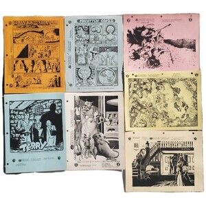 The New Nickel Library Lot of 7 Underground Comix Pages Eric Fromm 3-5,8,10, Etc